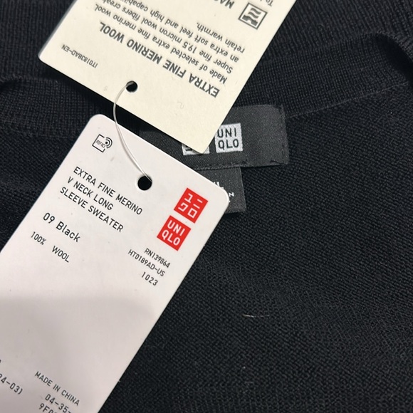 Men’s Uniqlo v-neck merino 4 colors XL - Picture 5 of 9